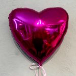 Шар фальгированное сердце малина